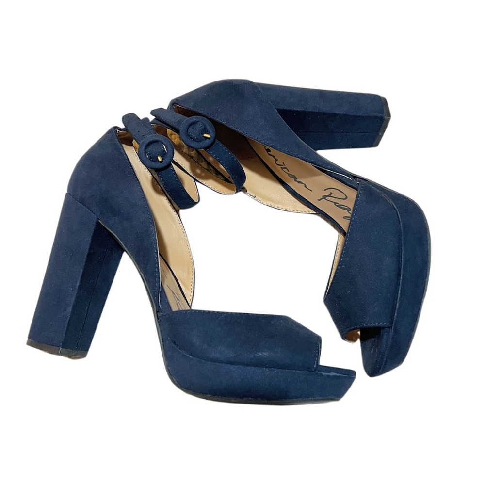 American Rag Womens Reeta Fabric Peep Toe Ankle Strap Heels
